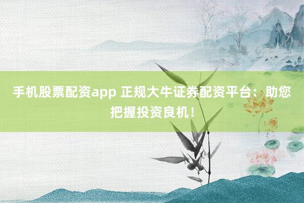 手机股票配资app 正规大牛证券配资平台：助您把握投资良机！