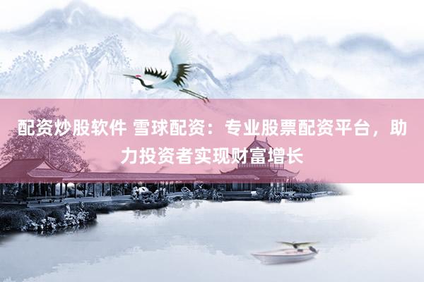 配资炒股软件 雪球配资：专业股票配资平台，助力投资者实现财富增长
